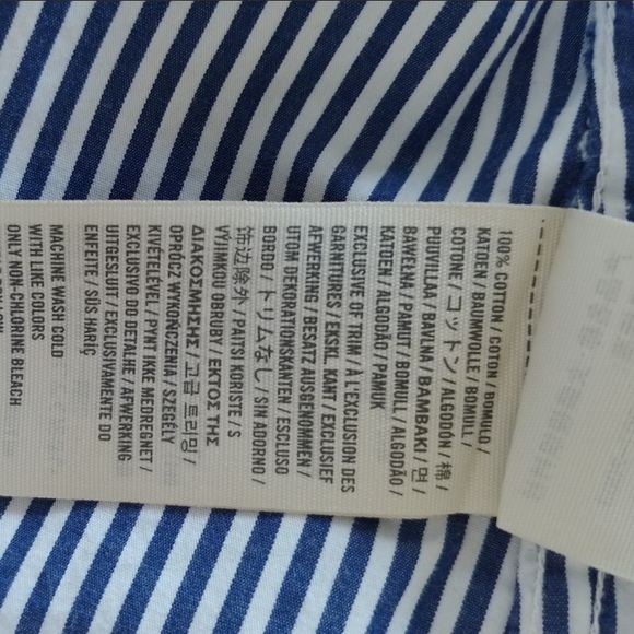 Striped button down navy blue Abercrombie & Fitch - Picture 6 of 6